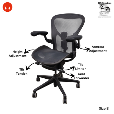 Herman Miller Remastered Aeron Chair Size B Office Seating K8393, View more