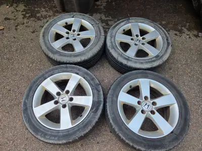 4 Mags and tires off of 2007 Honda Civic Coupe for sale. 205/55ZR16. Good condition. $325 or best of...