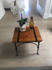 Side table and flowers