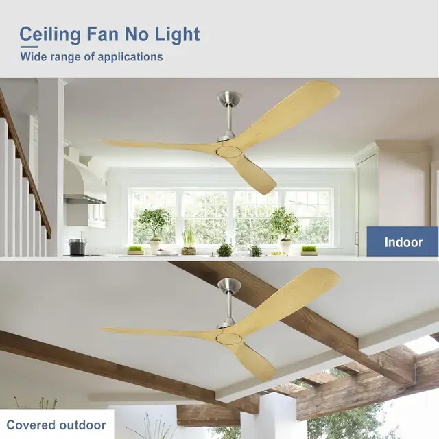 BvenuBigLite Ceiling Fan (No Light) - 52" 3 Blade Modern Black O in Indoor Lighting & Fans in Mississauga / Peel Region - Image 7