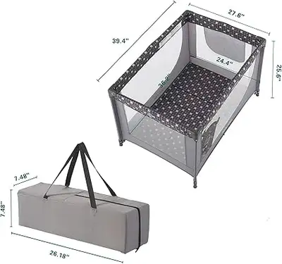 Brand New portable crib for baby's infants that can be used for sleeping or playpen. Mattress includ...