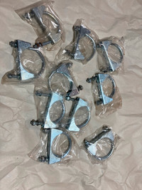 Lot of 10 x 2.5 Inch Exhaust Clamps, New