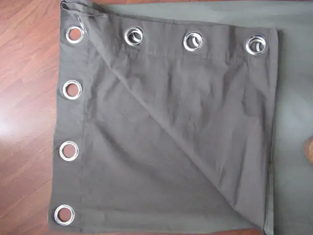 Curtains 57x98" Cotton Canvas Gun Metal Grey Curtains $25/Panel in Home Décor & Accents in Saskatoon - Image 6