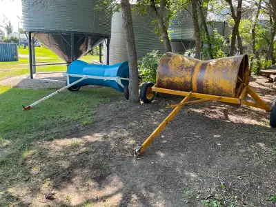 FARM EQUIPMENT FOR SALE: 2 Swath Rollers, one 6’ft. one 8’ft., ,A couple stone pickers working condi...