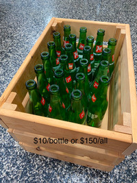 7-up bottles & crate