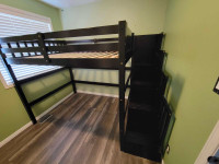 Solid wood loft bed 