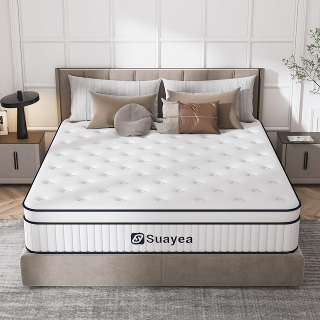 BRABD NEW SUAYEA 12 Inch Full/Double Size Hybrid Mattress in Beds & Mattresses in London - Image 2