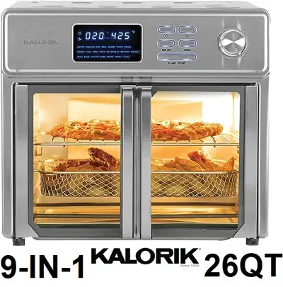KALORIK DIGITAL MAXX EXTRA LARGE 9-IN-1 AIR FRYER OVEN, View more