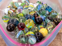 Collection of Assorted Glass Marbles