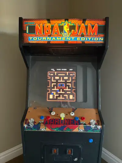 Arcade game. Pc counsel with 60 classic games, like Pac-Man, Ms. Pac-Man, Galaga, and many more. One...