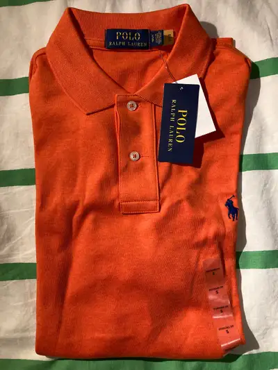 Brand new, with tags. Size men’s small, standard fit. Orange colour. This is the nice, soft cotton s...