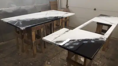 design epoxy comptoir ou autre imitation marbre quartz, View more