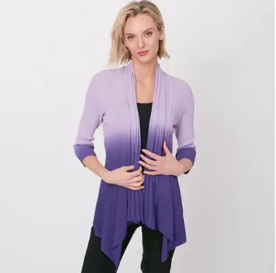 Purple Ombre cardigan sz M, View more