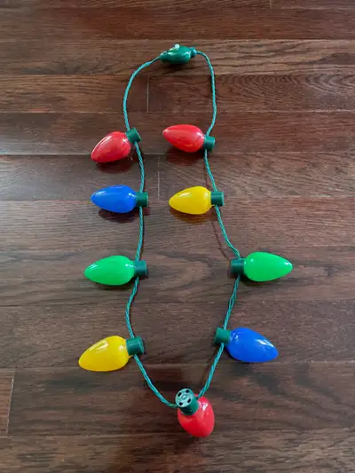 Jumbo Christmas Light Plastic Necklace (NOT light up now) , View more