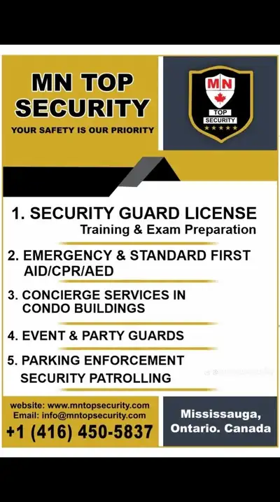 security guard training courses available, View more