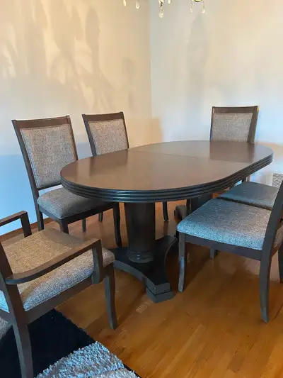Dining table and chairs., View more