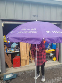 Umbrella with beach plug
