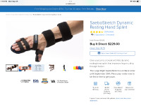 Hand splints, and knee/leg splint