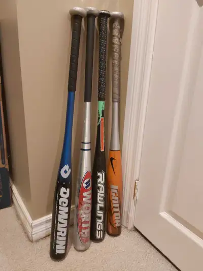 Demarini,Worth, Rawlings, Nike, 30 Inch Aluminium baseball bats, View more