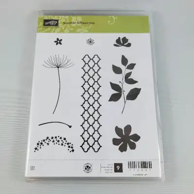 Summer Silhouettes Rubber Stamp Stampin’ Up! Lattice Leaves Flow, View more