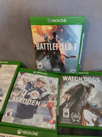 Xbox one games for sale $5 each