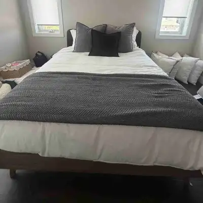  structube queen bed with mattress , View more