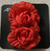 Rose Flower Hair Clips (New)