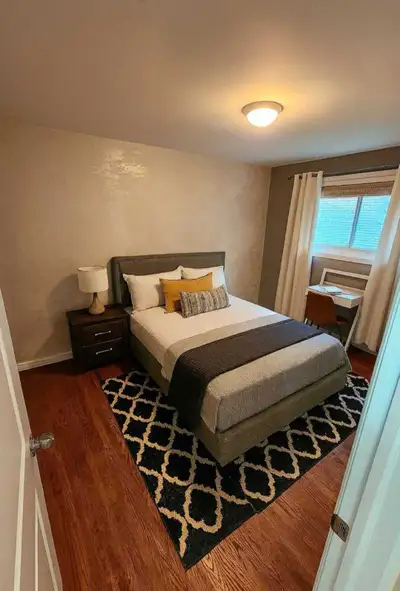 2 private rooms available on the ground floor of a house in a desirable, quiet neighborhood! One is...