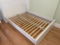 ASKVOLL Bed frame, white, Full/Double