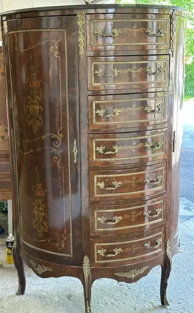 Vintage Louis XV style chest of drawers with bronze, View more