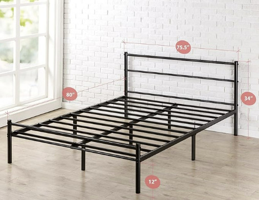 Metal Platform Bed Frame with Headboard and Footboard / Premium dans Lits et matelas  à Longueuil/Rive Sud - Image 2