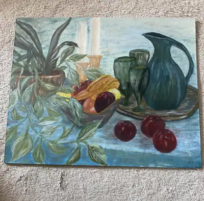 Acrylic, Still Life Painting on Canvas Panel, Mid 1970's, View more