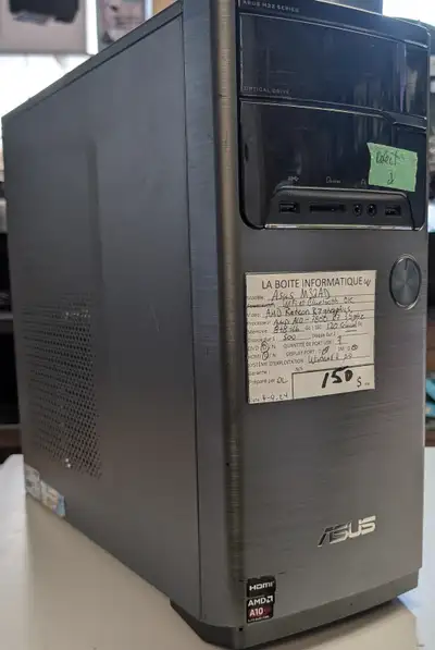 Ordinateur de bureau ASUS Vidéo : AMD Radeon R7 Graphics Processeur / CPU : AMD A10-7800 R7 @ 3,5 Gh...