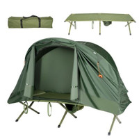 Outdoor Cot Compact Elevated Tent Set 1-Person Camping Tent W/ E