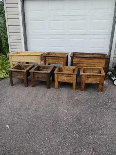 Selling Dark Walnut Stained Garden Boxes, View more