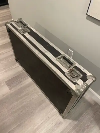 Road case for a synth, mixer etc. Outside dimensions: 43” length 25” deep 8” high