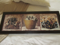 Printed Frame Art With Puppies For Kids