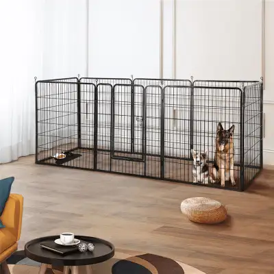40”H, 8 Panels Heavy Duty Pet Playpen, Black, View more