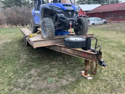 Well maintained and CVIP. 20’ X 8’5” tandem deck over. 7k lbs axels, new brakes, tires and bearings...