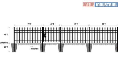 Value Industrial: Complete Fence Kit - 144 ft., 7'x4', 40 Panel in Other in Sudbury - Image 2