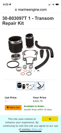 Transom Repair Kit (new)