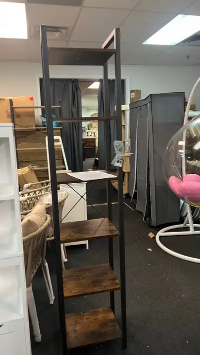 6-Tier Tall Bookshelf, Narrow Bookcase with Steel Frame, Skinny, View more