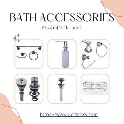 Moen bath sets, pop up drain, grids, soap dispenser on sale!!!, View more