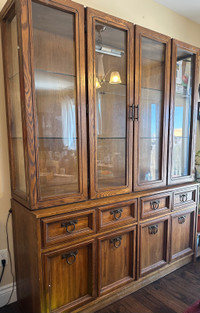 Vintage wooden china cabinet