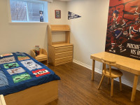 Set de chambre complet pour enfant bois massif lit simple
