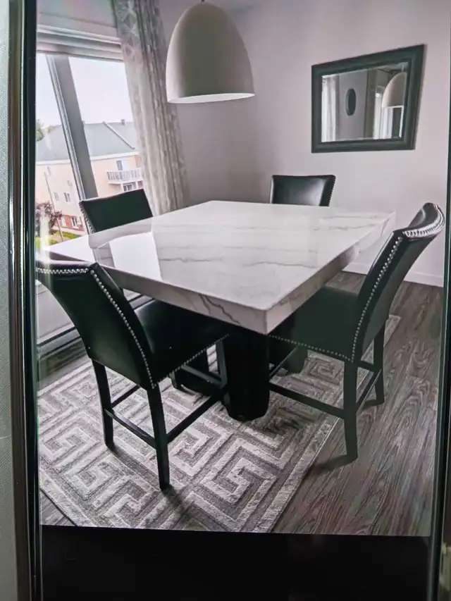 Dining Room Set / Marble Table / Counter Height64722635418754121
