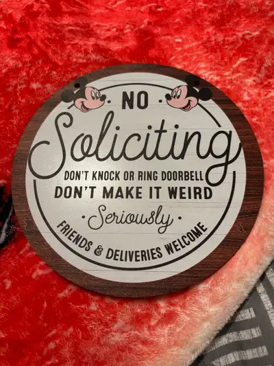 Mickey Mouse No Soliciting Sign, View more