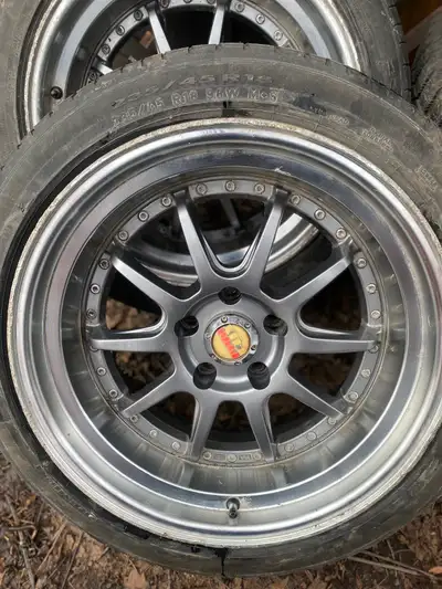 4 rare mags phatfux 18 inch 5x114.3 Was on Mazda 2015 Will fit any 5x114.3 Only scrat on the side Cr...