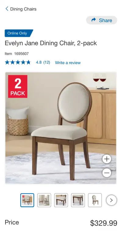 Evelyn Jane Dining Chairs, View more