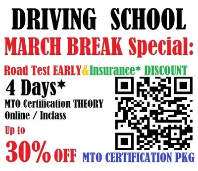 DRIVING SCHOOL G2 G Etobicoke MTO CERTICATION* in 4 Days*, View more